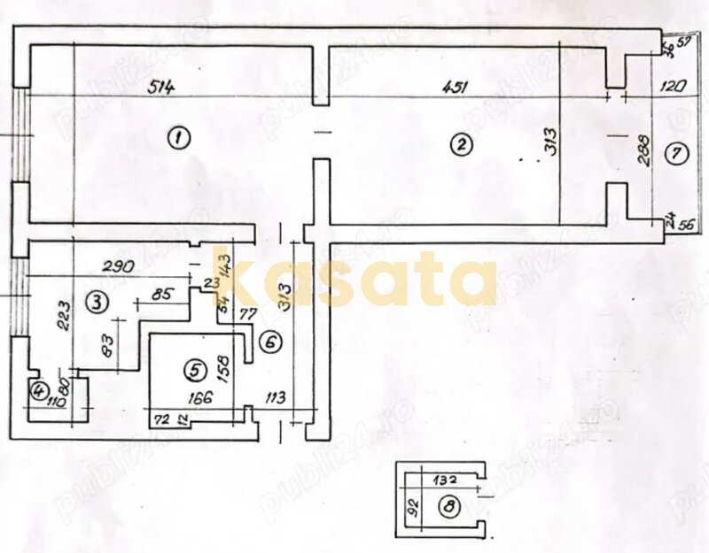 Floreasca apartament 2 camere de vanzare balcon, boxa